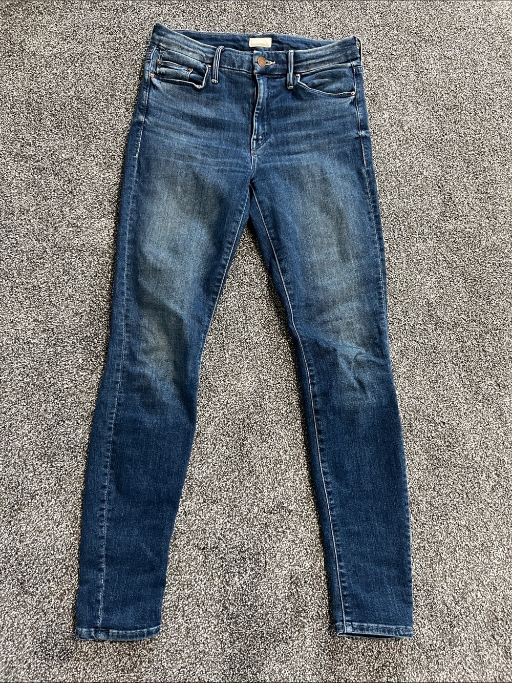MOTHER Women's Dark Blue Skinny Jeans
